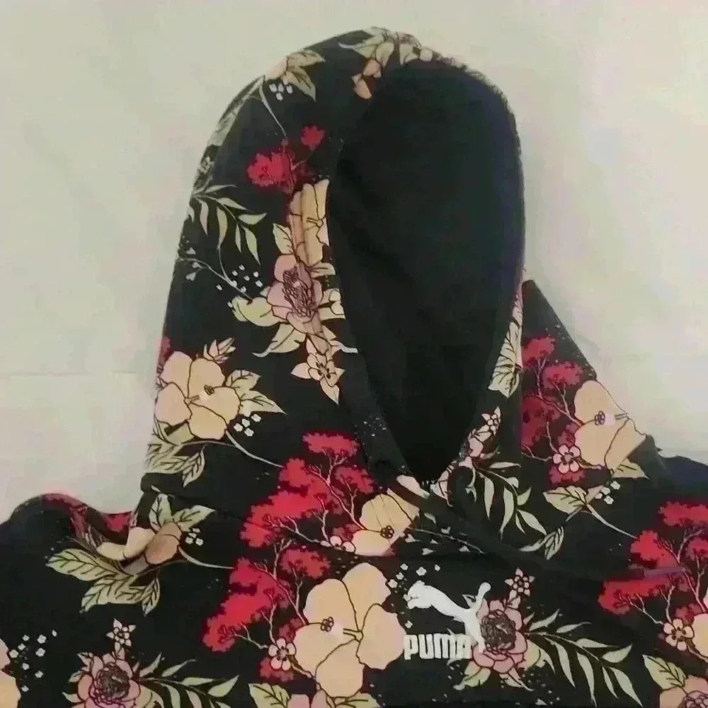 Puma Floral Cropped Hoodie - Picture 4 of 5